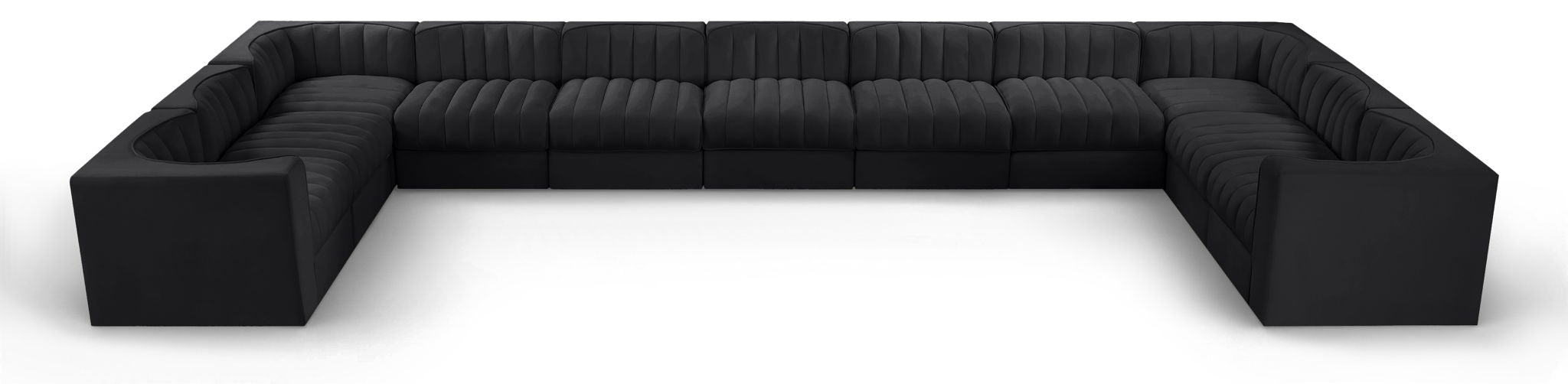 Rummi - Velvet Performance Fabric Upholstered 11 Piece Modular Sectional - Stylish Home Furniture