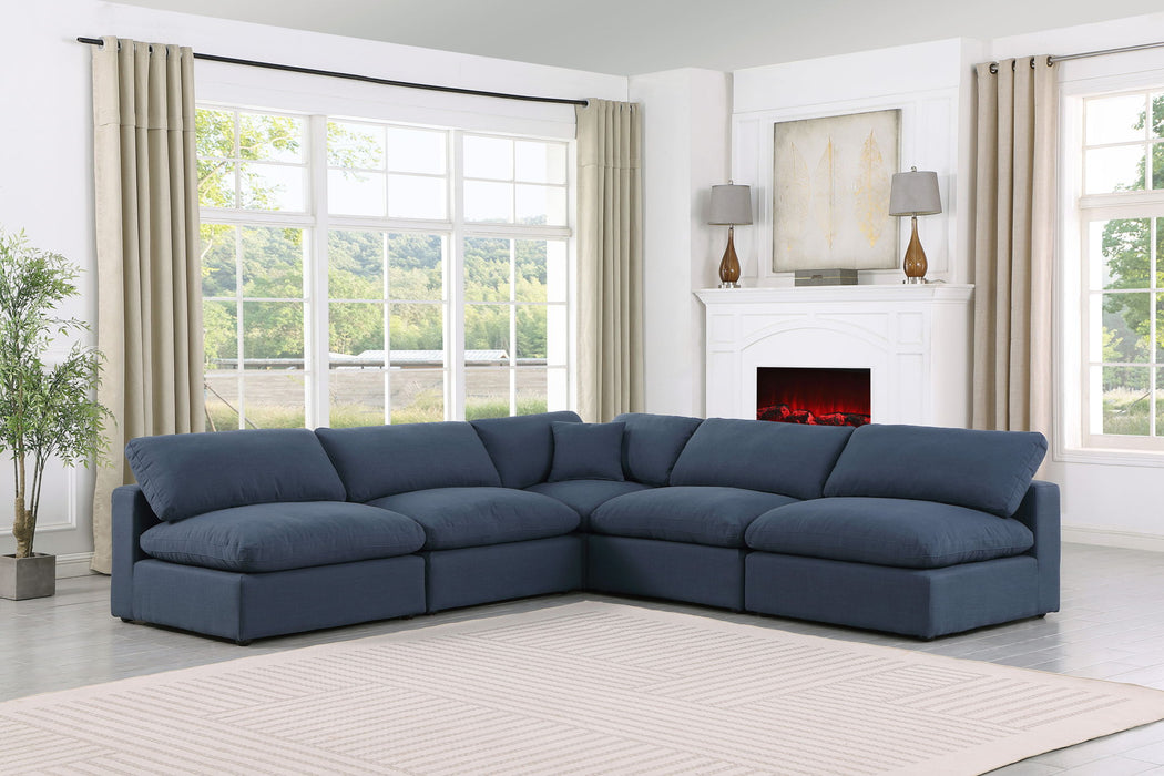 Comfy - 5 Piece Linen Modular Corner Armless Sectional - Stylish Home Furniture