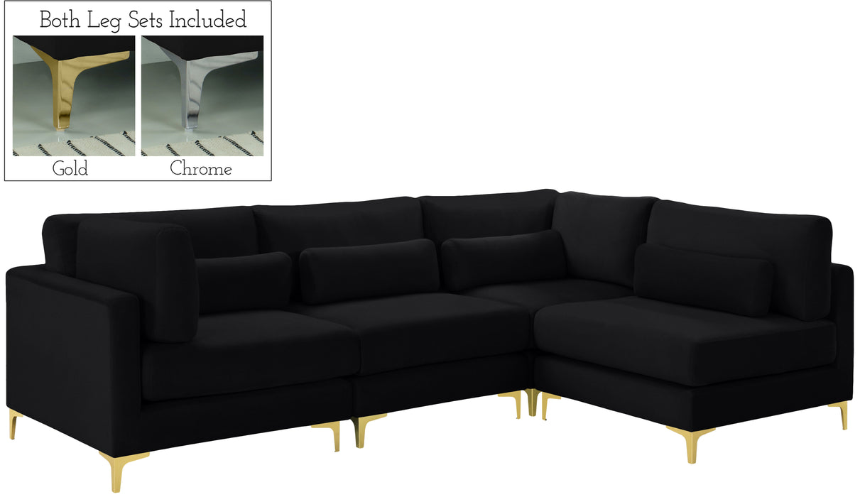 Julia - Modular Sectional 4 Piece - Black