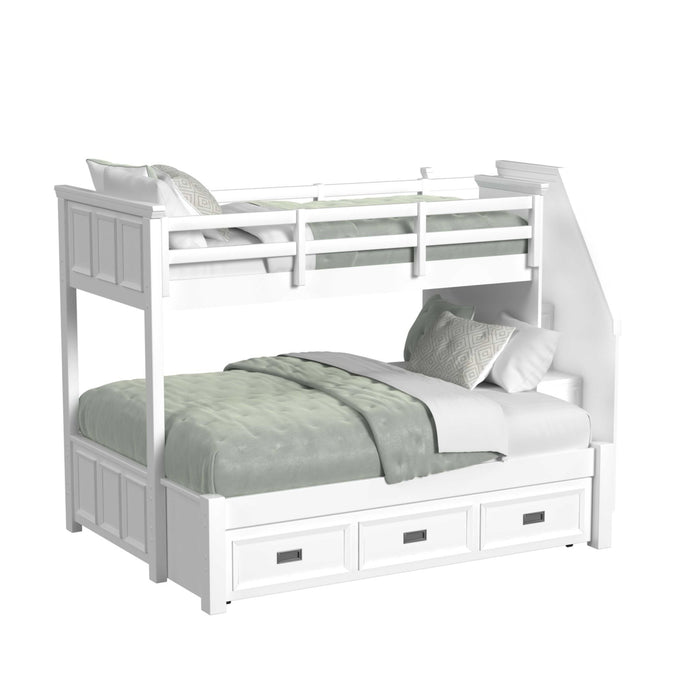 Hampton Kids - Bunk With Staircase And Trundle - Stylish Home Furniture
