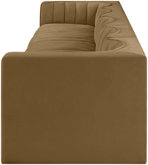 Rummi - Velvet Performance Fabric Upholstered 5 Piece Modular Sofa - Stylish Home Furniture