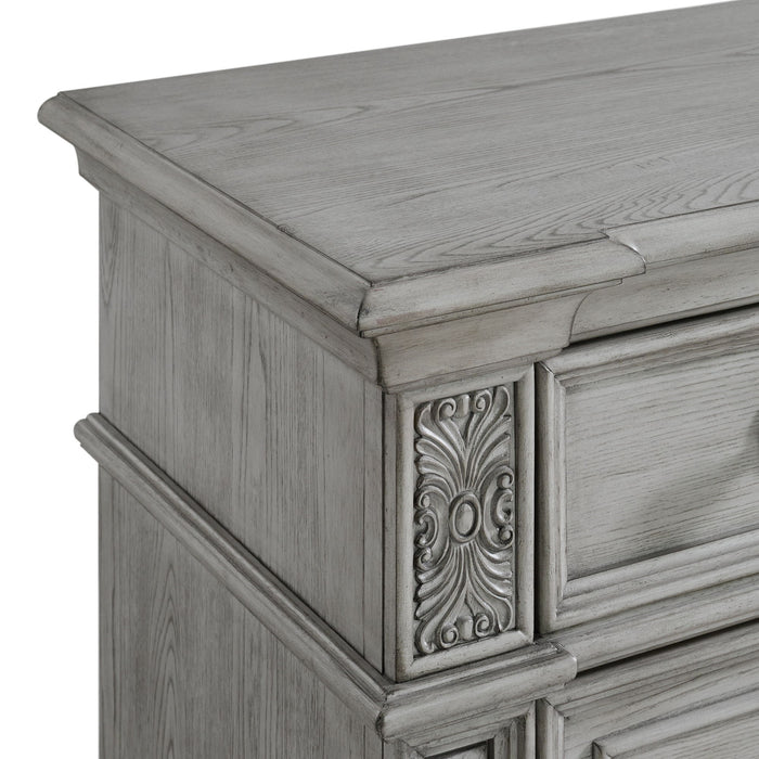 Glenmore - 15-Drawer Mansion Chest - Aged Gray - Stylish Home Furniture