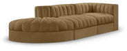 Rummi - Velvet Performance Fabric Upholstered 3 Piece Modular Sectional - Stylish Home Furniture