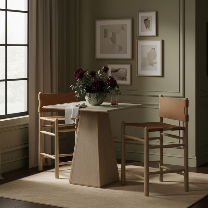 Santos - Upholstered Counter Stool With Stained Natural Base