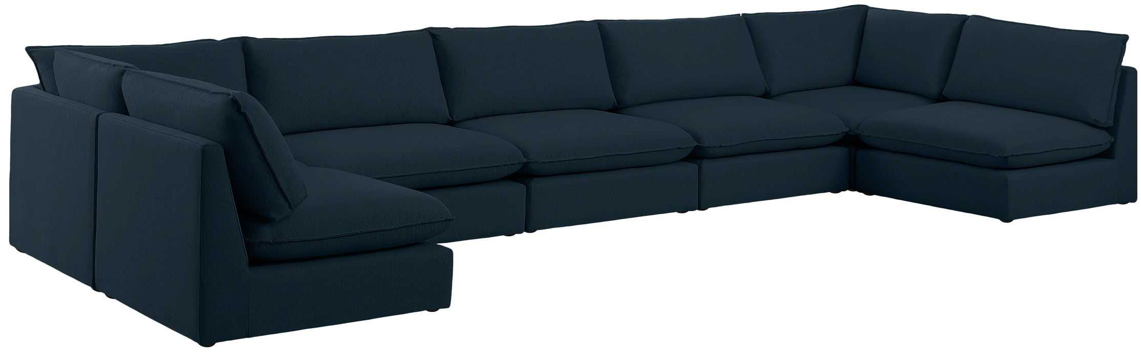 Mackenzie - Modular Sectional 7 Piece - Navy - Fabric