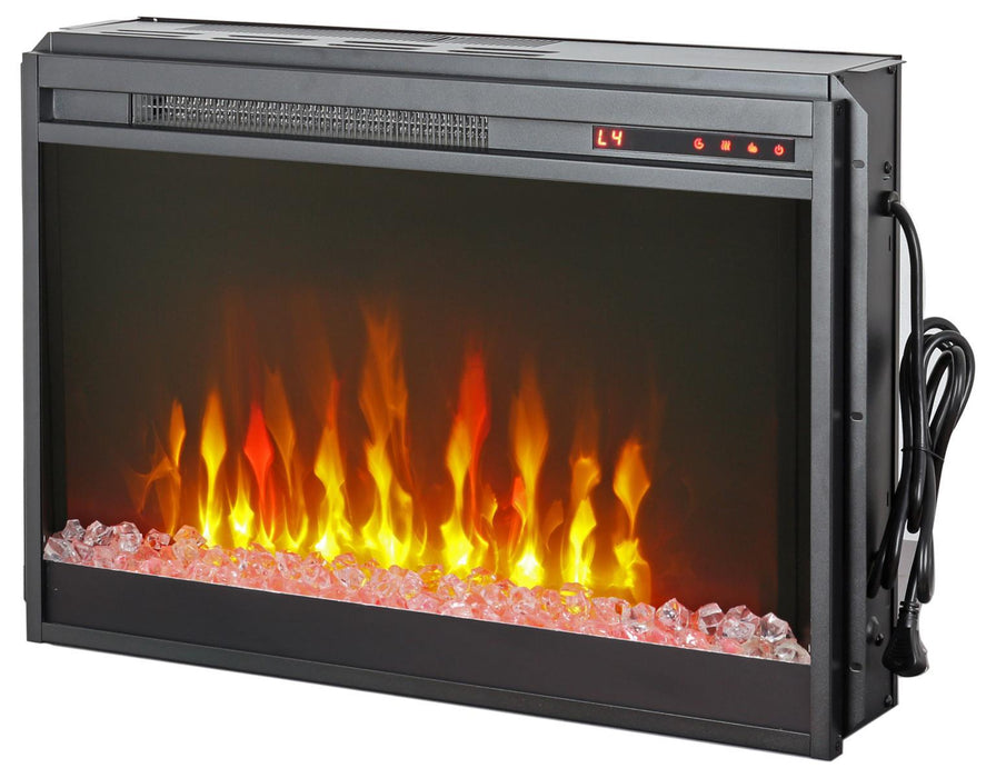 W600 - Fireplace Insert Crystal - Black