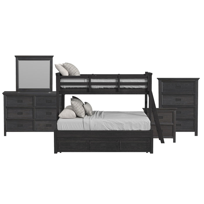 Hampton Kids - Bunk With Ladder And Trundle Bedroom Set - Stylish Home Furniture
