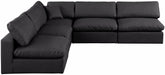 Comfy - 5 Piece Faux Leather Modular Corner Armless Sectional - Stylish Home Furniture