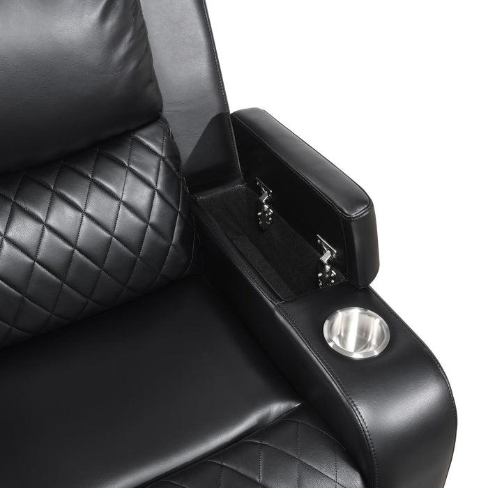 U126 - LED Reclining Chair - Black