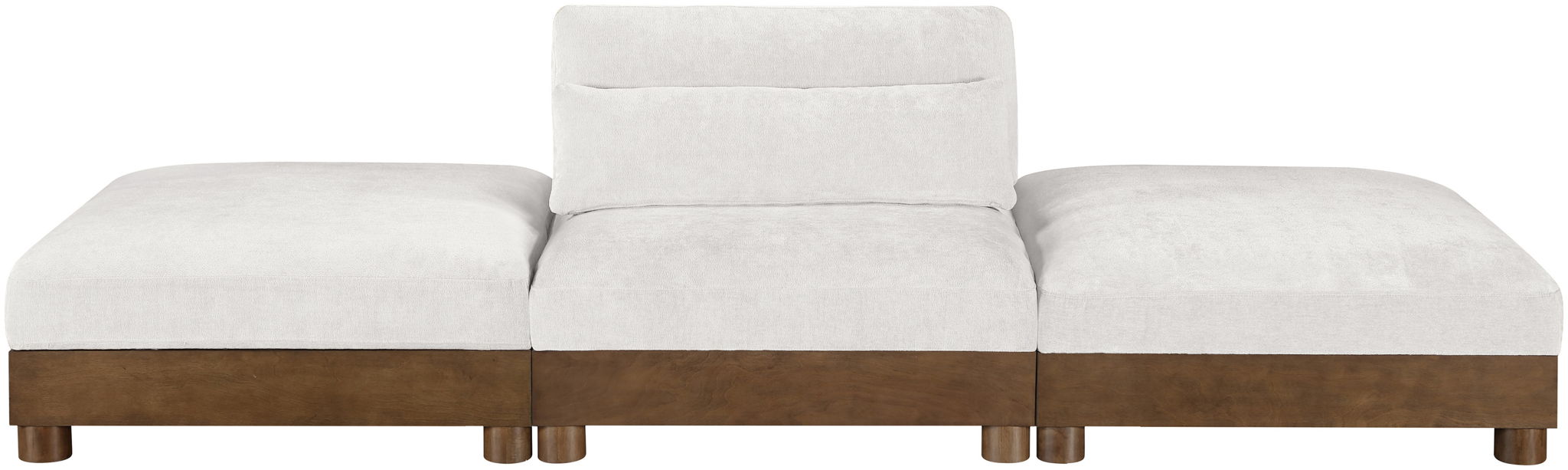 Turin - Chenille Fabric Upholstered Modular Sectional - Cream - Stylish Home Furniture