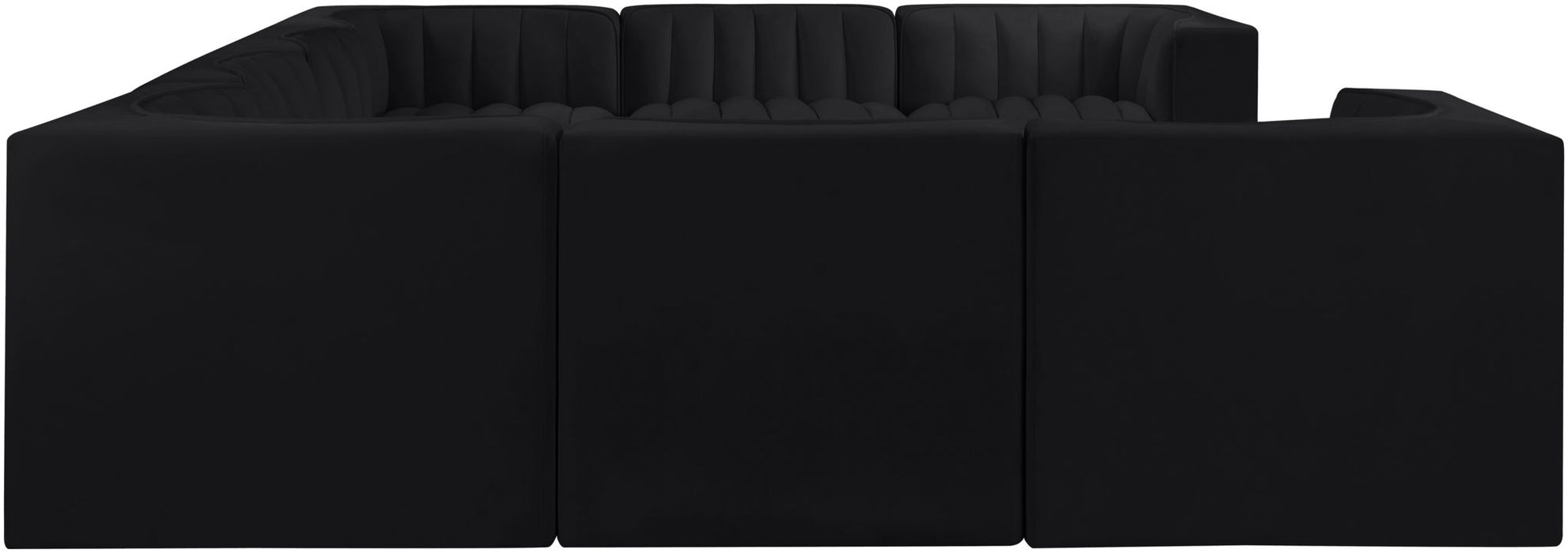 Rummi - Velvet Performance Fabric Upholstered Modular Sectional - Stylish Home Furniture