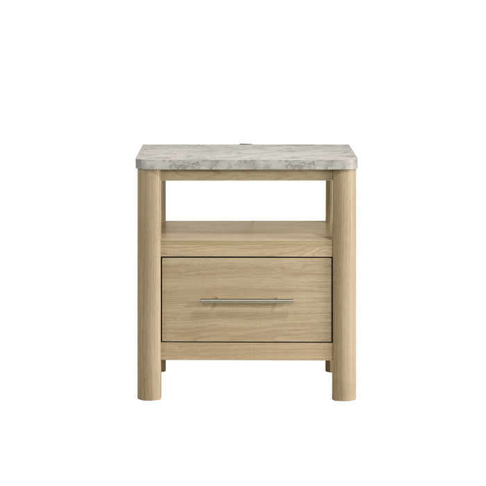 Jonas - Nightstand With USB - Natural - Stylish Home Furniture