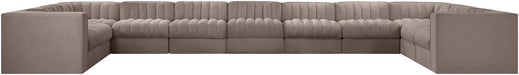 Rummi - Velvet Performance Fabric Upholstered 11 Piece Modular Sectional - Stylish Home Furniture