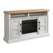 Villa - Console With 23" Fireplace Insert - White & Natural - Stylish Home Furniture