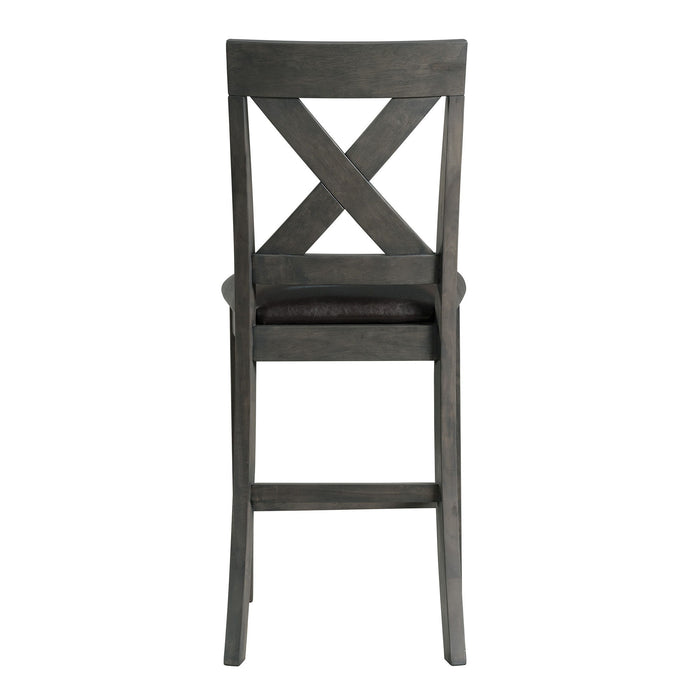 Alex - Counter Side Chair With Pu (Set of 2) - Stylish Home Furniture
