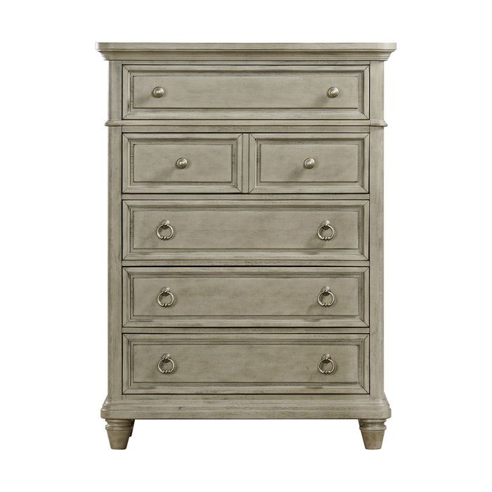 Whit-Ash - 5-Drawer Chest - Light Gray - Stylish Home Furniture