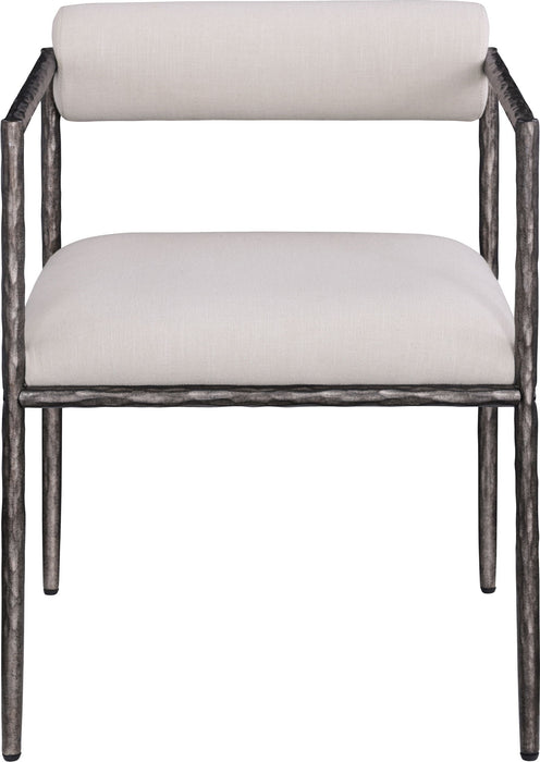 Axis - Linen Textured Beige Fabric Upholstered Dining Chair (Set of 2) - Stylish Home Furniture