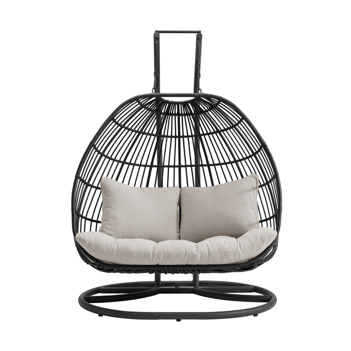 Playa - Double Swing Chair Complete - Dark Gray - Stylish Home Furniture