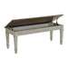 Farmington - Storage Dining Bench - Medium Brown And Washed Stone - Stylish Home Furniture