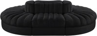 Rummi - Oval Velvet Performance Fabric Upholstered 6 Piece Modular Sectional - Stylish Home Furniture