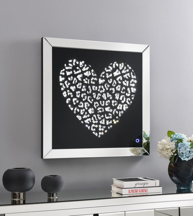 A2025 - LED Wall Art (Heart) - Pearl Silver