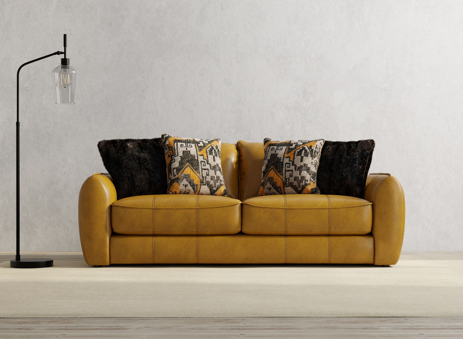 Corvara - Top Grain Italian Leather Match Sofa - Caramel