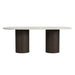 Sylvie - Oval Dining Table With Faux Marble Top - Stylish Home Furniture