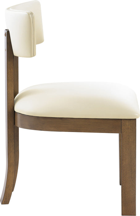 Lavrin - Vegan Leather Upholstered Dining Side Chair (Set of 2) - Walnut Base