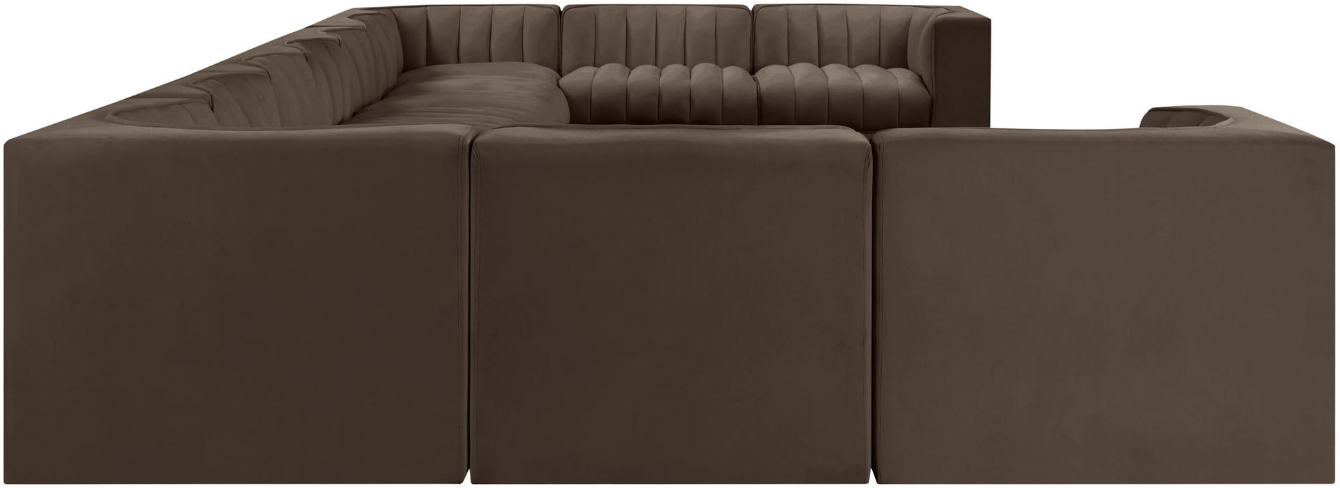 Rummi - Velvet Performance Fabric Upholstered 11 Piece Modular Sectional - Stylish Home Furniture