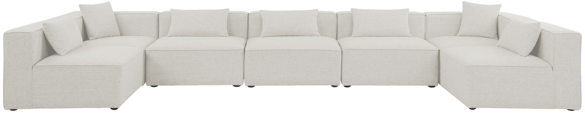 Cube - Linen 7 Piece Modular U-Shaped Sectional - Stylish Home Furniture