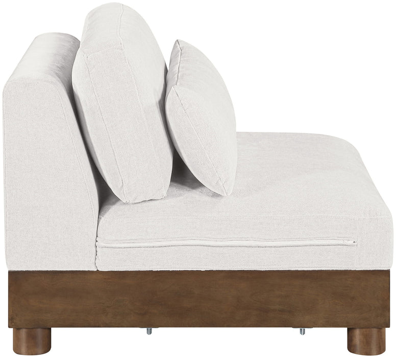 Turin - Chenille Fabric Upholstered Modular Armless Chair - Stylish Home Furniture