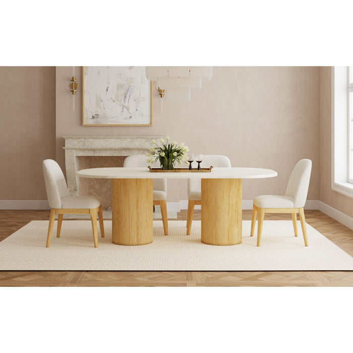 Sylvie - 5 Piece Standard Height Dining Set, Oval Table - Stylish Home Furniture