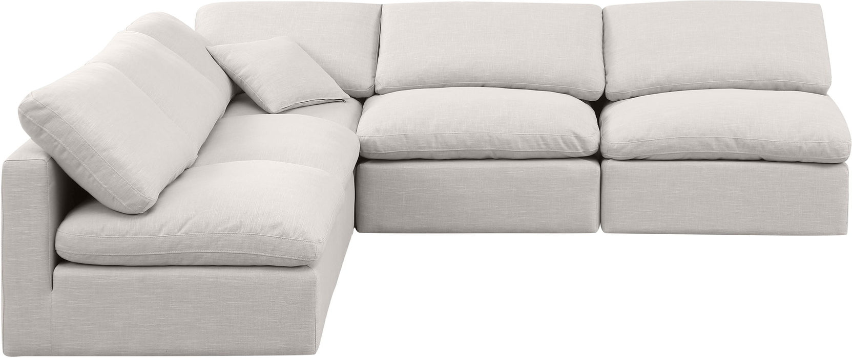 Indulge - Linen 5 Piece Modular Corner Armless Sectional - Stylish Home Furniture