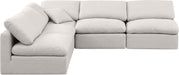 Indulge - Linen 5 Piece Modular Corner Armless Sectional - Stylish Home Furniture