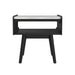 Lanette - End Table With White Marble Top - Black - Stylish Home Furniture