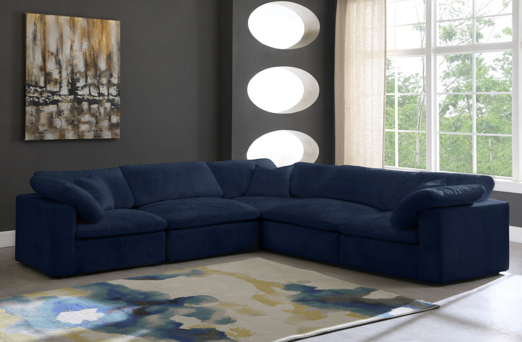 Cozy - Modular Sectional Cloud 5 Piece - Navy