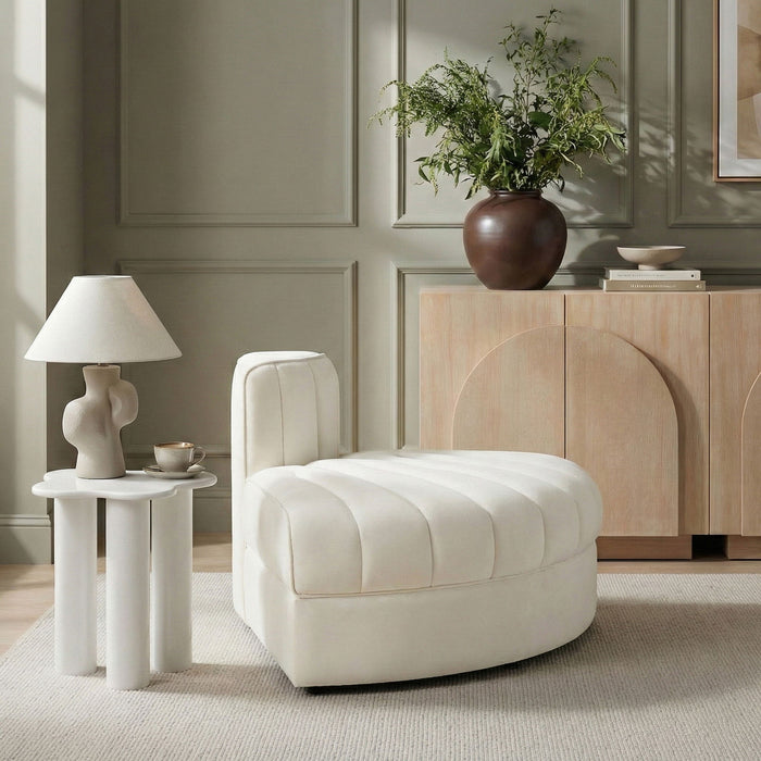 Rummi - Velvet Performance Fabric Upholstered Modular Chair - Stylish Home Furniture