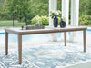 Rainier Ranch - Rectangle Dining Table With Umbrella Option - Brown / Beige - Stylish Home Furniture