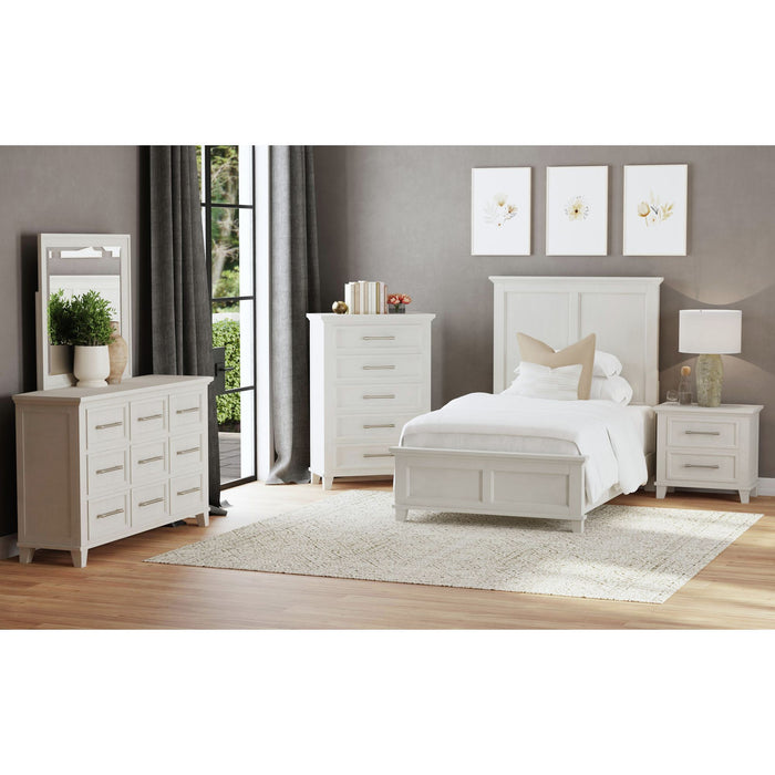 Canterbury - Twin Panel 5 Piece Bedroom Set - Ivory - Stylish Home Furniture