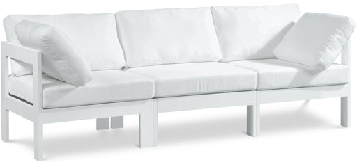 Nizuc - Outdoor Patio 3 Seat Modular Sofa With White Frame