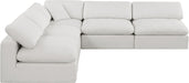 Comfy - 5 Piece Linen Modular Corner Armless Sectional - Stylish Home Furniture