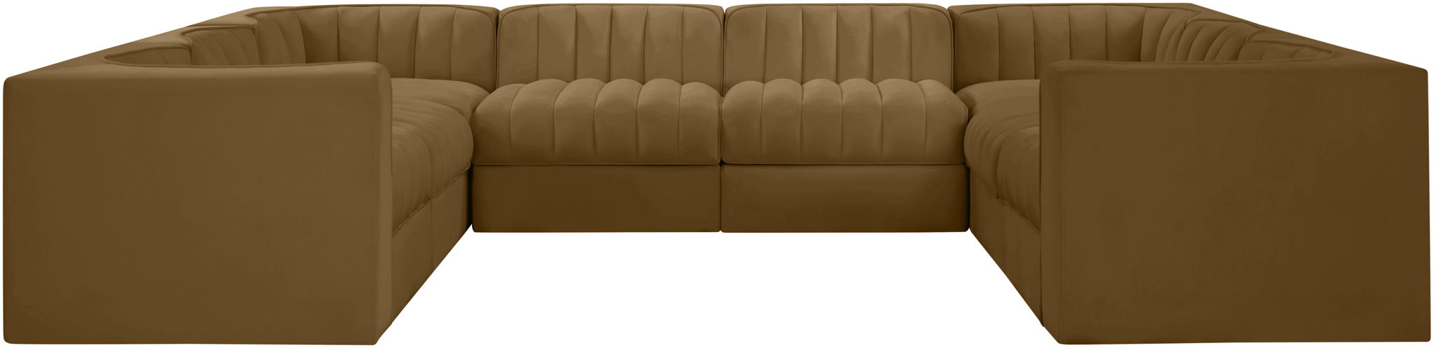 Rummi - Velvet Performance Fabric Upholstered Modular Sectional - Stylish Home Furniture