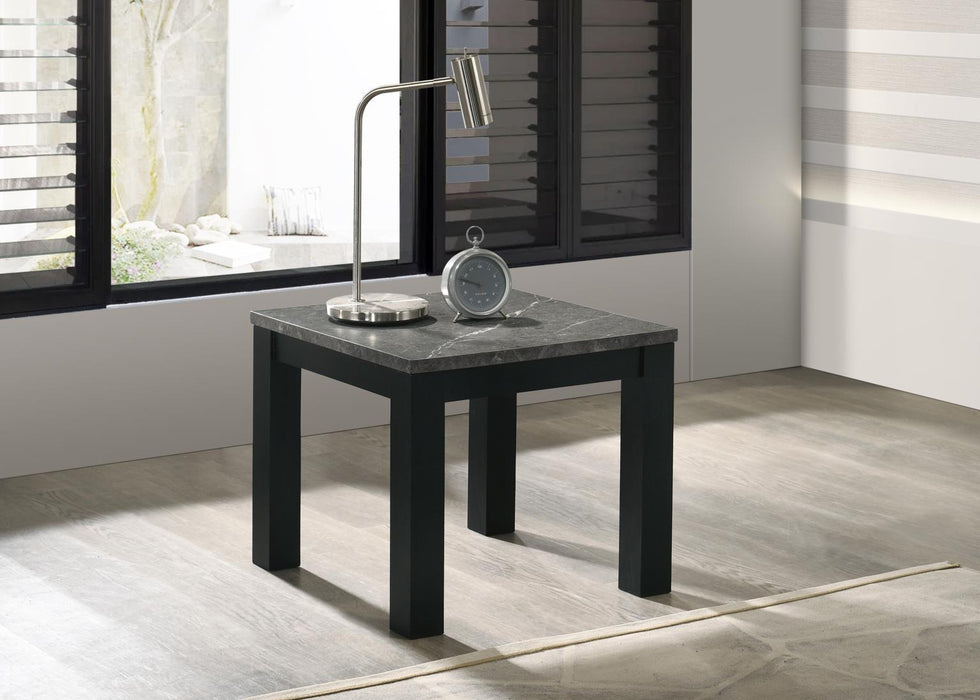 T230 - Melamine Top 3 Piece Table Set (Coffee And 2 End Tables) - Dark Gray