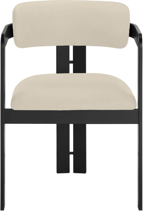 Aurum - Vegan Leather Upholstered Dining Chair With Graphite Black Base (Set of 2)