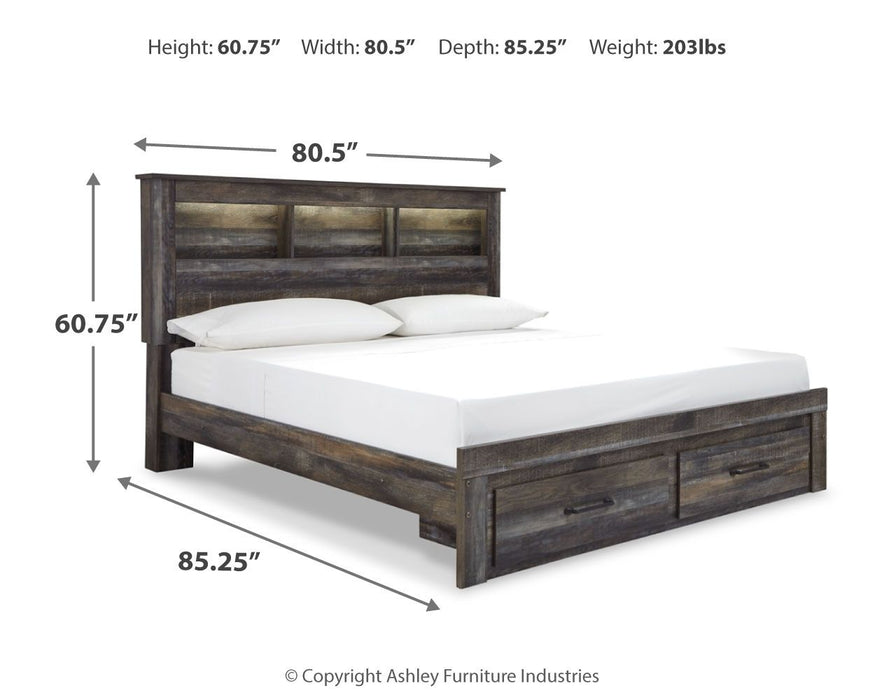 Drystan - Panel Bookcase Bed