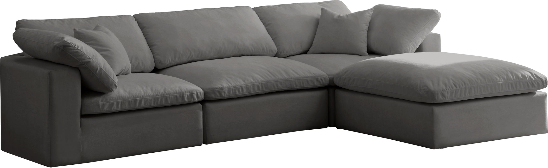 Cozy - Modular Sectional 4 Piece Cloud - Grey