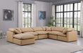 Indulge - Faux Leather 7 Piece Modular Sectional - Tan - Stylish Home Furniture