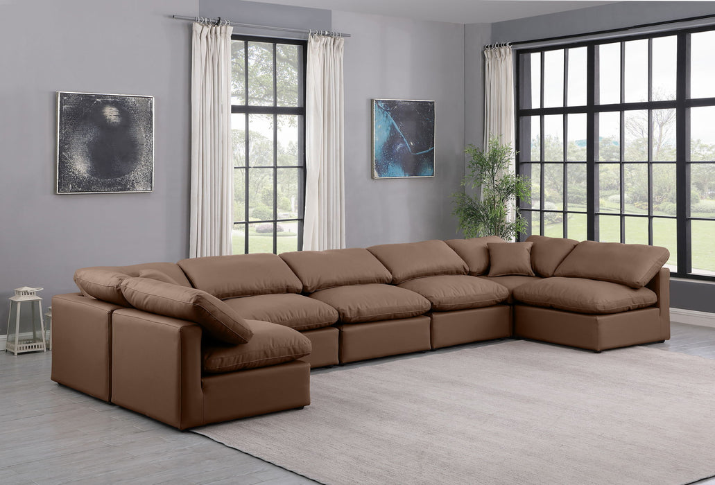 Indulge - Faux Leather 7 Piece Modular U-Shaped Sectional - Stylish Home Furniture