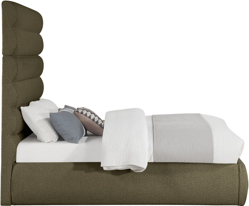 Adam - Boucle Fabric Bed With 70.5" Headboard - Stylish Home Furniture