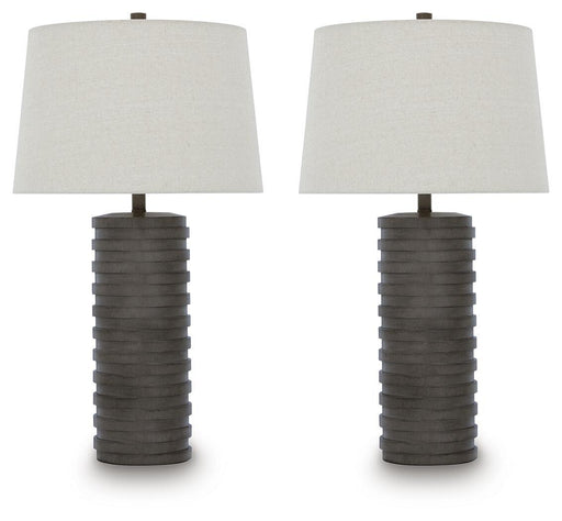Neilett - Poly Table Lamp (Set of 2) - Antique Brown - Stylish Home Furniture